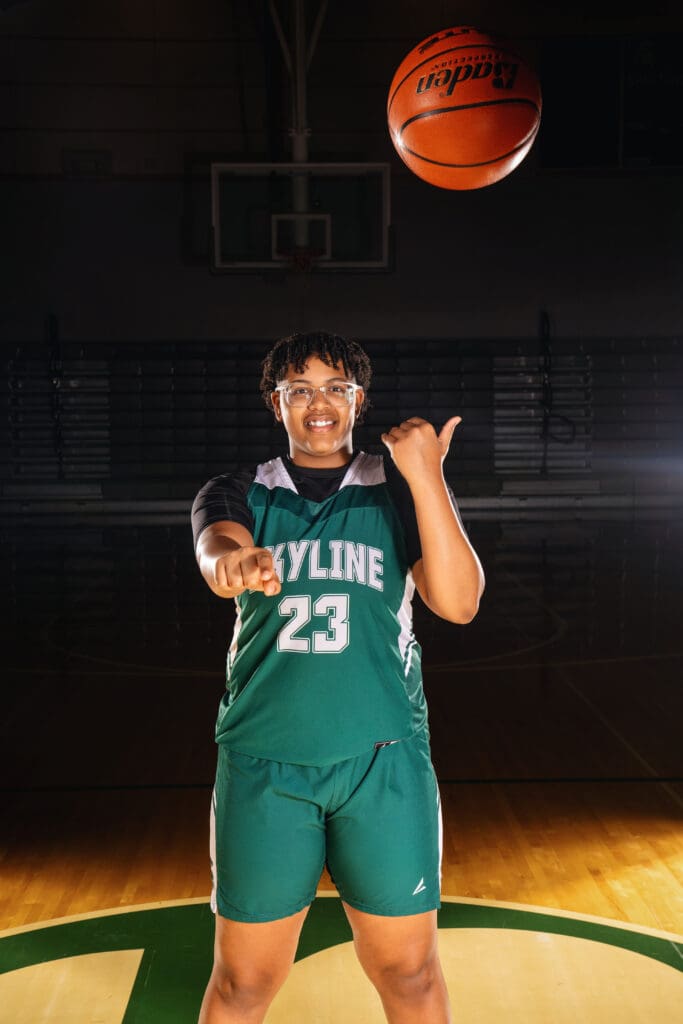 Issaquah senior photographer captures a Skyline basketball star for senior portraits.